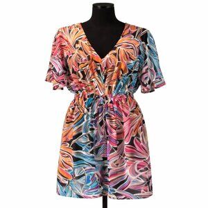 Trina Turk Bias V-Neck Dolman Mini Dress XXL